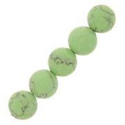Perle tonde 10 mm Howlite tinta- Verde pastello x10