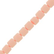 Perle tubi stile Heishi in pasta polimerica 6x6.2 mm - Rosa chiaro x39 cm|raw }}