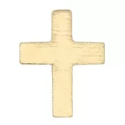 Componente croce da incollare 8x6 mm in Gold filled x1