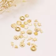 Componente ferro di cavallo da incollare 10x9 mm in Gold filled x1