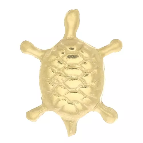 Componente tartaruga da incollare 9.5x7.5 mm in Gold filled x1