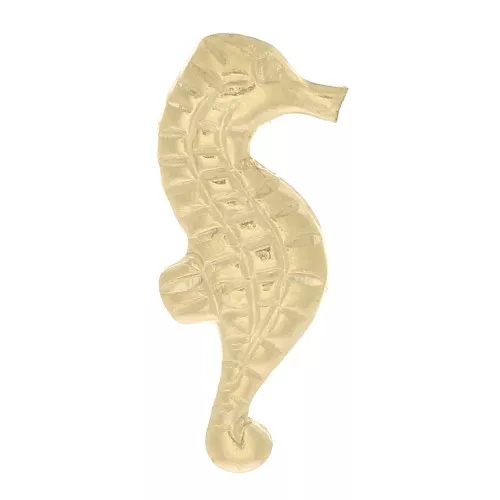 Componente ippocampo lato sinistra da incollare 10.5x4.5 mm in Gold filled x1