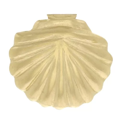 Componente forma conchiglia da incollare 7x7.5 mm in Gold filled x1