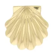 Componente forma conchiglia da incollare 10 mm in Gold filled x1