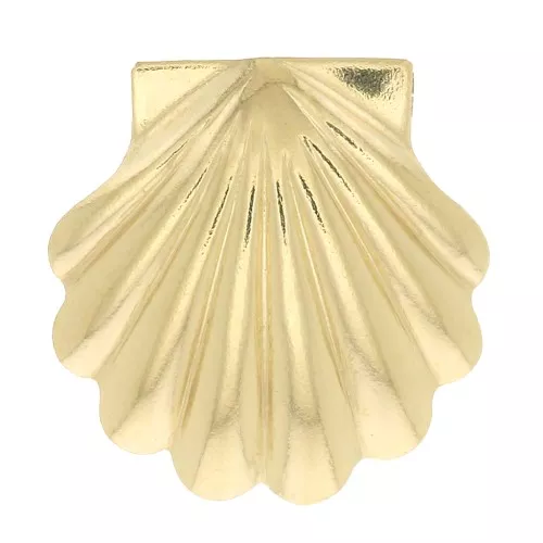 Componente forma conchiglia da incollare 10 mm in Gold filled x1