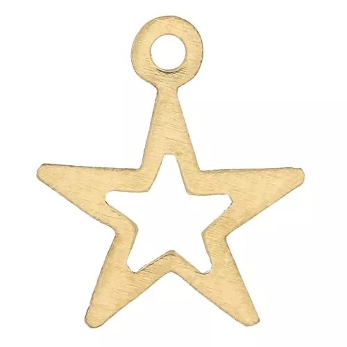 Ciondolo stella scavata 10x8 mm - Gold filled x1