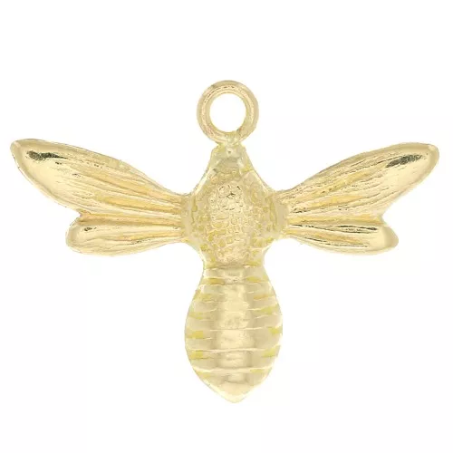 Ciondolo ape 11x14.5 mm - Gold filled x1