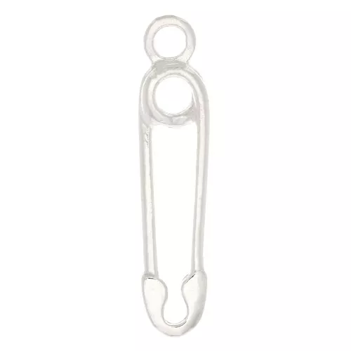 Ciondolo spilla da balia 16x3.5 mm in Argento 925 x1