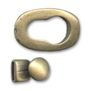 Chiusura a gancio ovale mm. 10 bronzo x1