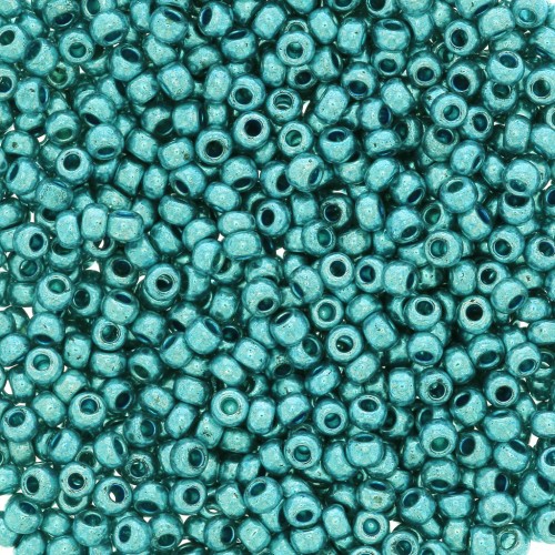 Perla Preciosa 11/0 2 mm - Terra Metallica - Turchese x20 g