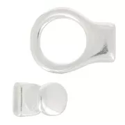 Chiusura a gancio tonda laccetto mm. 10 argentato x1