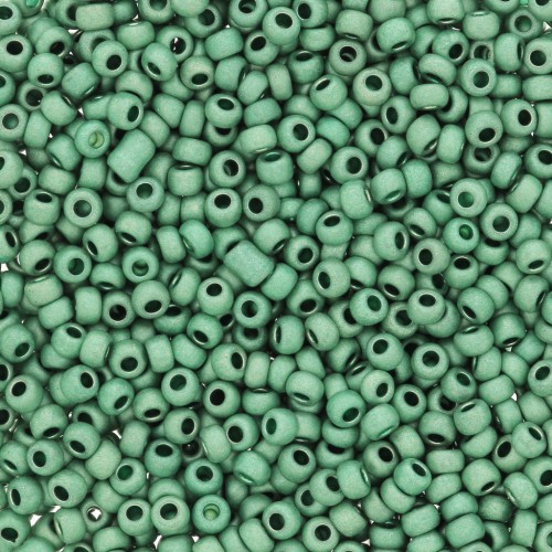 Perla Preciosa 11/0 2 mm - Terra Metallica Opaca - Verde x20 g
