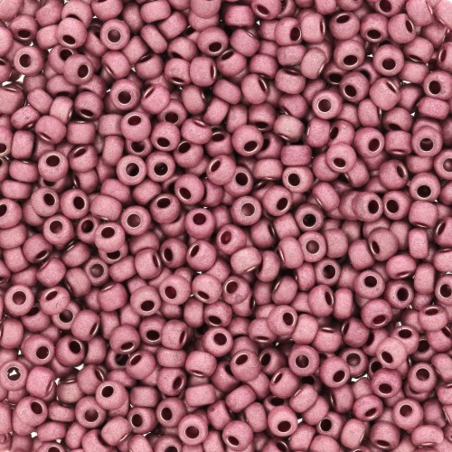 Preciosa Perle di semi 11/0 2 mm - Terra Metallic Matt - Rosa cipria x20g