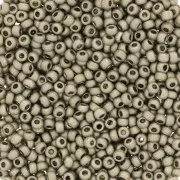 Perle di semi Preciosa 11/0 2 mm - Terra Metallic Matt - Grigio scuro x20g