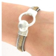 Laccetto cuoio mm. 10 Leopardo x30cm