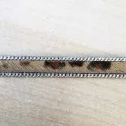 Laccetto cuoio mm. 10 Leopardo x30cm