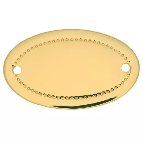 Distanziatore ovale lavorato con puntini 25x15 mm - Placcato oro 3 micron x1