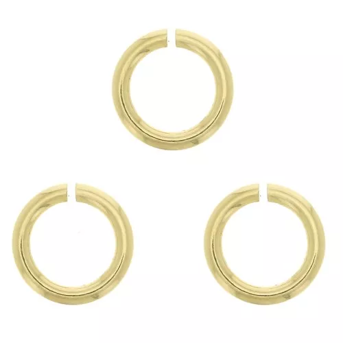 Anelli aperti 5x0,8 mm - Placcato oro 3 micron x4