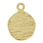 Ciondolo tondo irregolare con stella del mare 17x13 mm - Placcato oro 3 micron x1