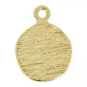 Ciondolo tondo irregolare con stella del mare 17x13 mm - Placcato oro 3 micron x1