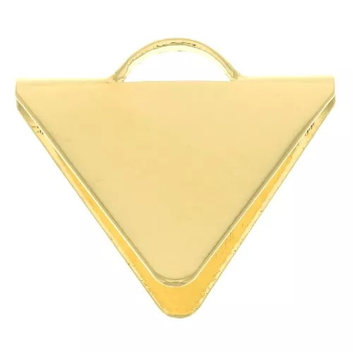 Terminale pinza triangolo 13.5x15 mm Placcato oro 3 micron