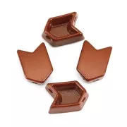 Perla in zama forma freccia 11.5x8 mm - Marrone x1
