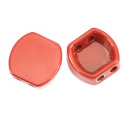 Perla in zama quadrata arrotondata 9.5x10 mm - Marrone x1