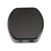 Perla in zama quadrata arrotondata 9.5x10 mm - Nero x1|raw }}