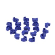 Perla in zamac forma chevron 6.5x8 mm - Blu scuro x1|raw }}