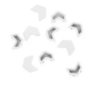 Perla in zamac forma chevron 6.5x8 mm - Bianco x1