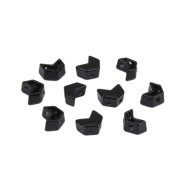 Perla in zamac forma chevron 6.5x8 mm - Nero x1