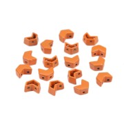 Perla in zamac forma chevron 6.5x8 mm - Arancione x1