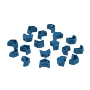 Perla in zamac forma chevron 6.5x8 mm - Blu petrolio x1