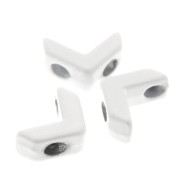Perla in zama forma piccolo chevron 6x8 mm - Bianco x1|raw }}