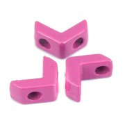 Perla in zama forma piccolo chevron 6x8 mm - Prugna x1