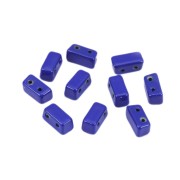 Perla in zama forma rettangolo 8x4 mm - Blu scuro x1