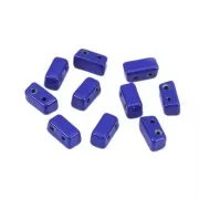 Perla in zama forma rettangolo 8x4 mm - Blu scuro x1