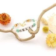 Perla in zama forma rettangolo 8x4 mm -Rosa antico x1