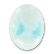 Cammeo acrilico mm. 8x6 Aquamarine Pearl x1