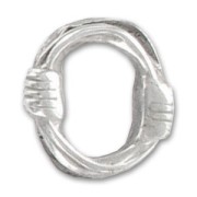 Passante per cuoio Regaliz mm. 15x4 argentato antico x1