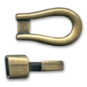 Chiusura a gancio laccetto mm. 3 bronzo x1