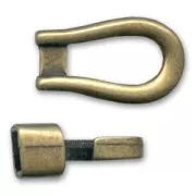 Chiusura a gancio laccetto mm. 3 bronzo x1