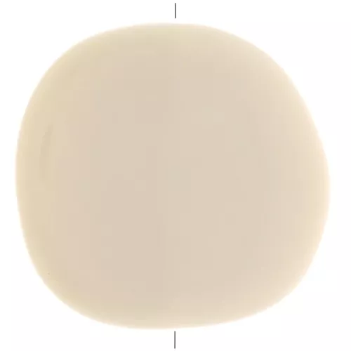 Disco irregolare in resina opaca 37x39 mm - Crema x1
