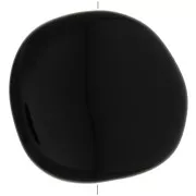 Disco irregolare in resina opaca 37x39 mm - Nero x1