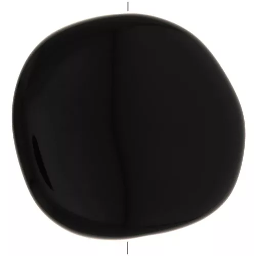 Disco irregolare in resina opaca 37x39 mm - Nero x1