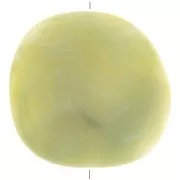 Disco irregolare in resina 37x39 mm - Verde tiglio marmorizzato x1