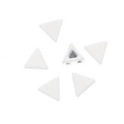 Perla in zama forma triangolo 6x7 mm - Bianco x1