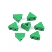 Perla in zama forma triangolo 6x7 mm - Verde x1
