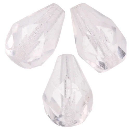 Pera sfaccettata 10,5x7 mm Cristallo x20
