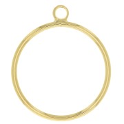 Pendente - Anello di montaggio e tessitura 23x20 mm - Placcato oro 3 micron x1|raw }}